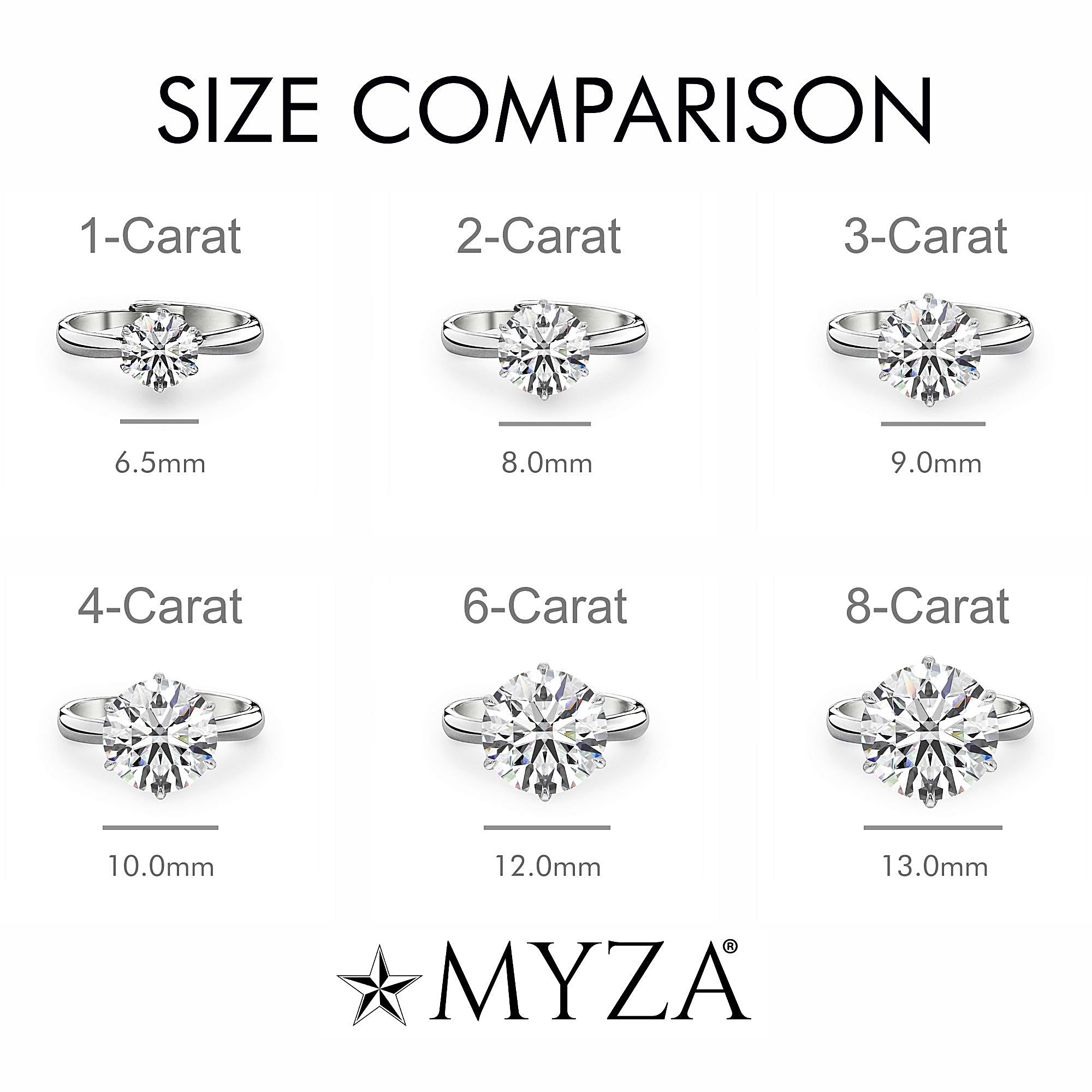 1-Carat MYZA Sterling Silver Ring - MYZA 
