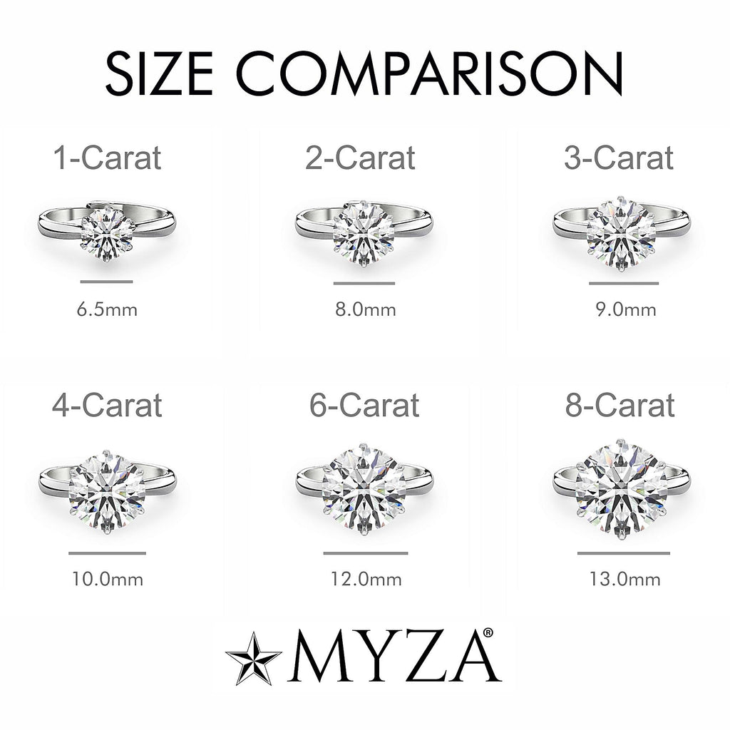 1-Carat MYZA Sterling Silver Ring - MYZA 