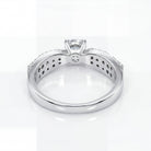 0.50 Carats MYZA IGI Certified Round Brilliant Lab-Grown Diamond Dual Side Band Ring in 18K Hallmarked White Gold