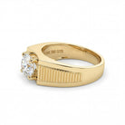 2 Carats MYZA IGI Certified Round Brilliant Lab-Grown Diamond Men's Ring in 18K Hallmarked Gold