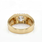 2 Carats MYZA IGI Certified Round Brilliant Lab-Grown Diamond Men's Ring in 18K Hallmarked Gold