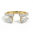 4.82 Carats MYZA IGI Certified Marquise cut Lab-Grown Diamond Ring in 18K Hallmarked Gold