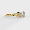 Shop MYZA 2 Carat IGI Certified Emerald Cut Lab-Grown Diamond Bezel Engagement Ring in 18K BIS Hallmarked Gold. Ethical luxury, conflict-free, made in India.
