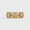 Shop MYZA's 1.42 Ct lab-grown diamond band ring in 18K hallmarked gold. 132 ethically grown diamonds. Free shipping across India.