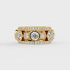 Shop MYZA's 5.4 Carat Round Brilliant Cut Lab-Grown Diamond Band Ring in 18K Hallmarked Gold. 94 diamonds, ethically grown . Free shipping in India.