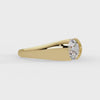 Shop MYZA's 1 Carat IGI Certified Round Brilliant Lab-Grown Diamond Dome Ring in 18K Hallmarked Gold. Ethical luxury. Certified brilliance. Free shipping in India.
