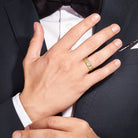 Myza Hallmark Gold Men's Ring - 1-Carat Elegance for Stylish Men's Wear