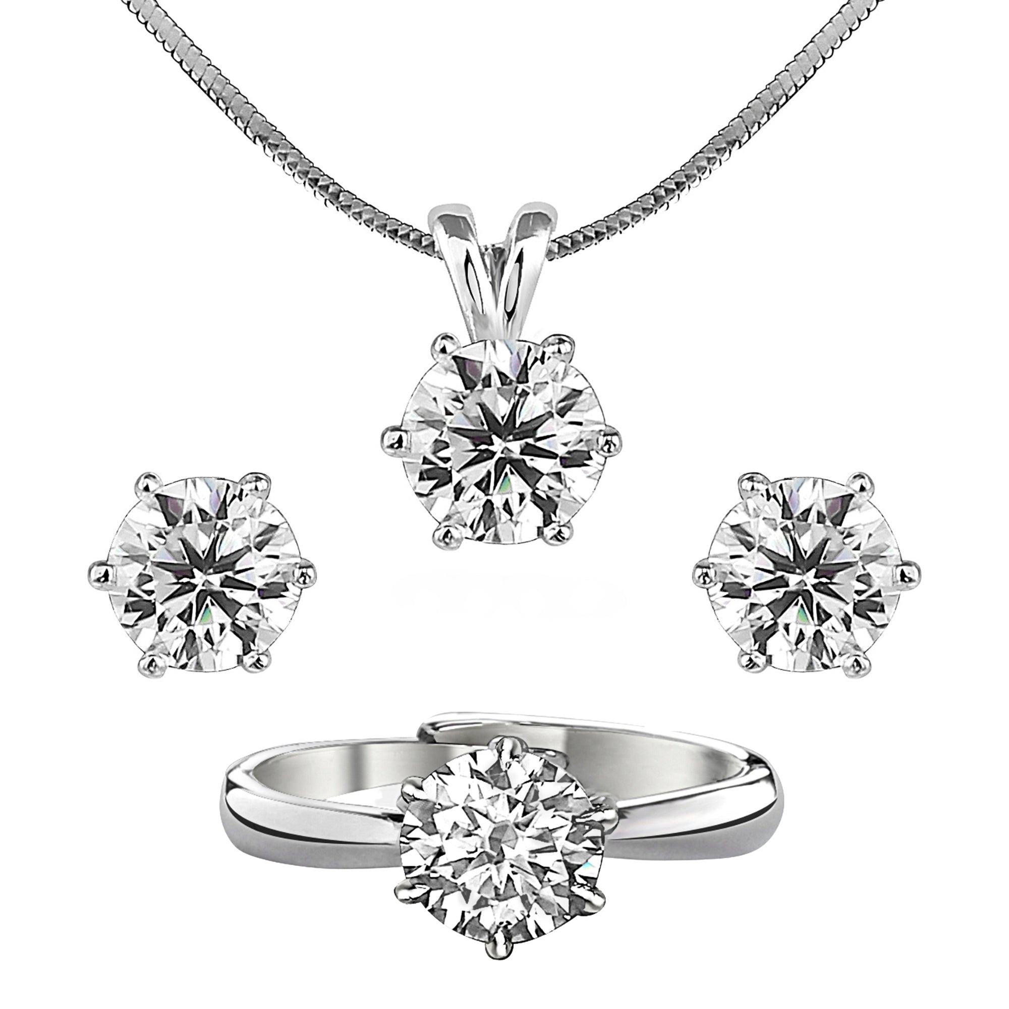 925 Sterling Silver Jewelry Set,cheap Bridal Party Sets,rose Flower Necklace  Bracelet Earrings Rings For Women 2020 4-piece Set - Jewelry Sets -  AliExpress
