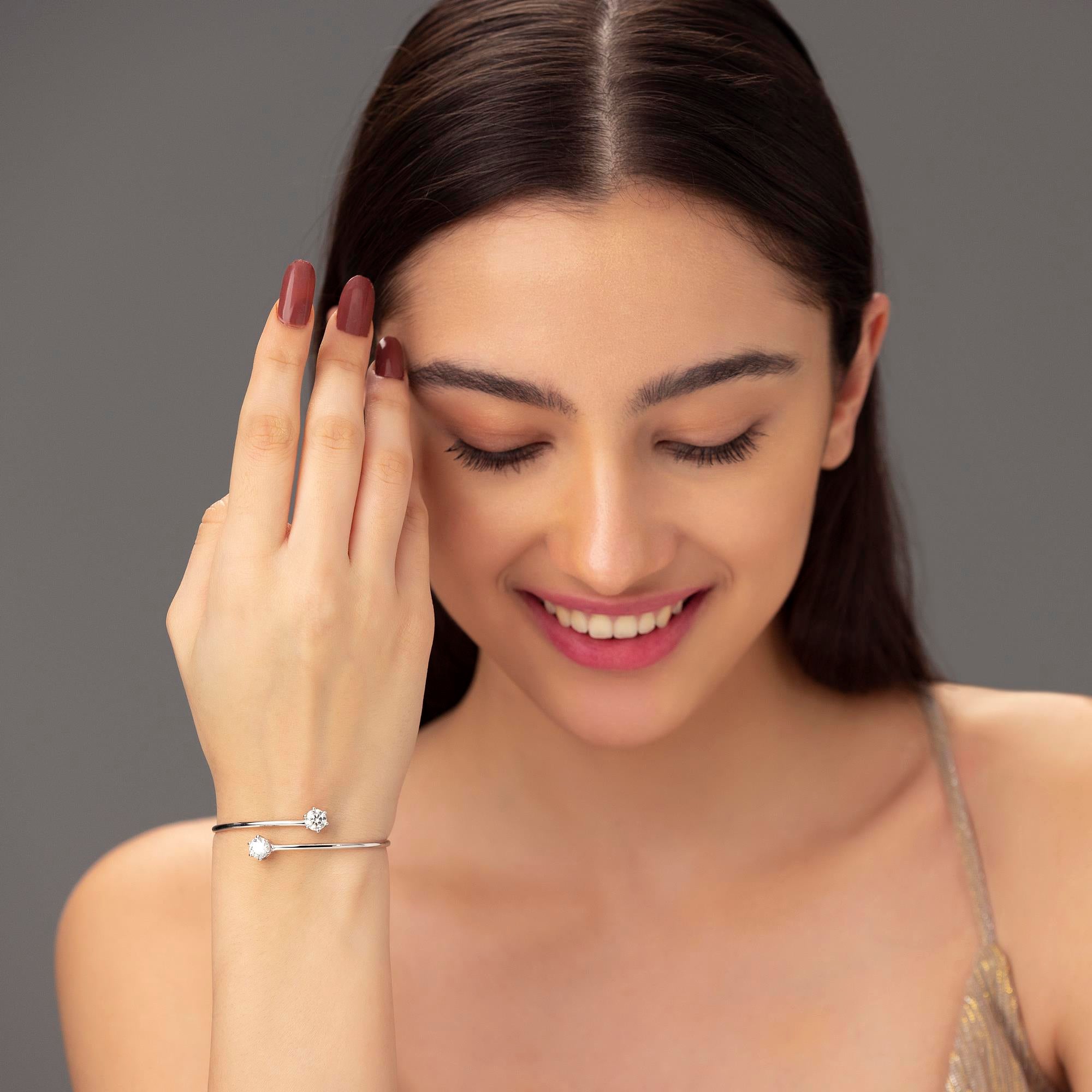 2 Carats (1-Carat x 2) MYZA Flexible Bracelet - MYZA 