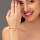 2 Carats (1-Carat x 2) MYZA Flexible Bracelet - MYZA 