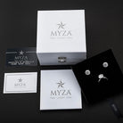 4-Carat MYZA Sterling Silver Earrings & Ring Combo - MYZA 