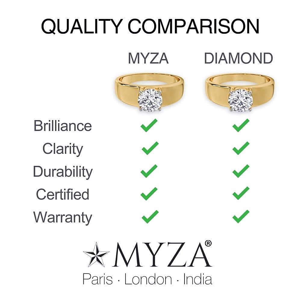 Quality Comparison: Myza 4-Carat Hallmark Gold Men's Ring, A Remarkable Alternative to Traditional Diamond, Offering Elegance